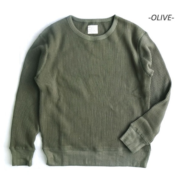 スーパーヘビーウェイト度詰めスウェット並みワッフルアンダーシャツ オリーブ M 7,578円