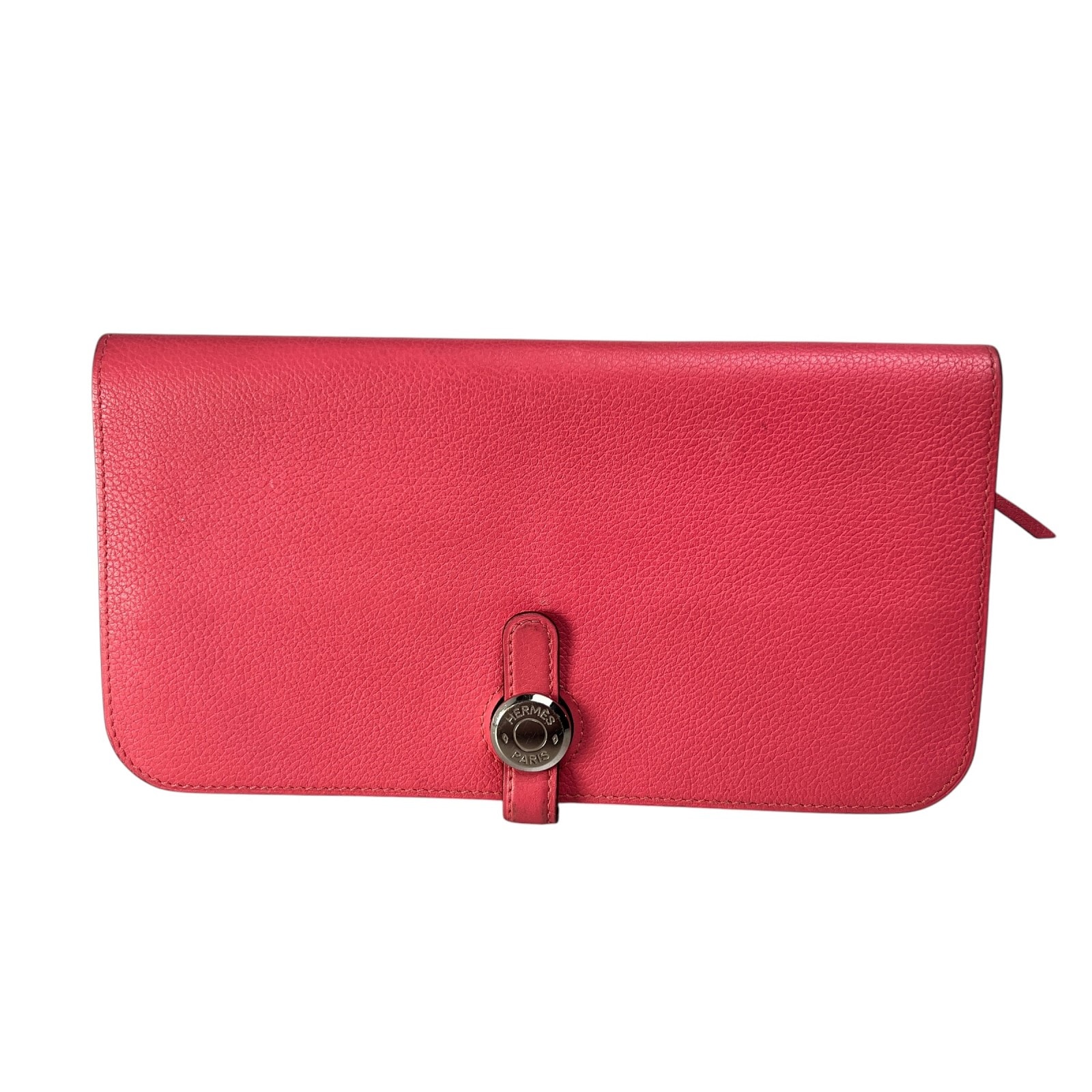 HERMES エルメス ドゴン レザー 長財布 ピンク A-14291