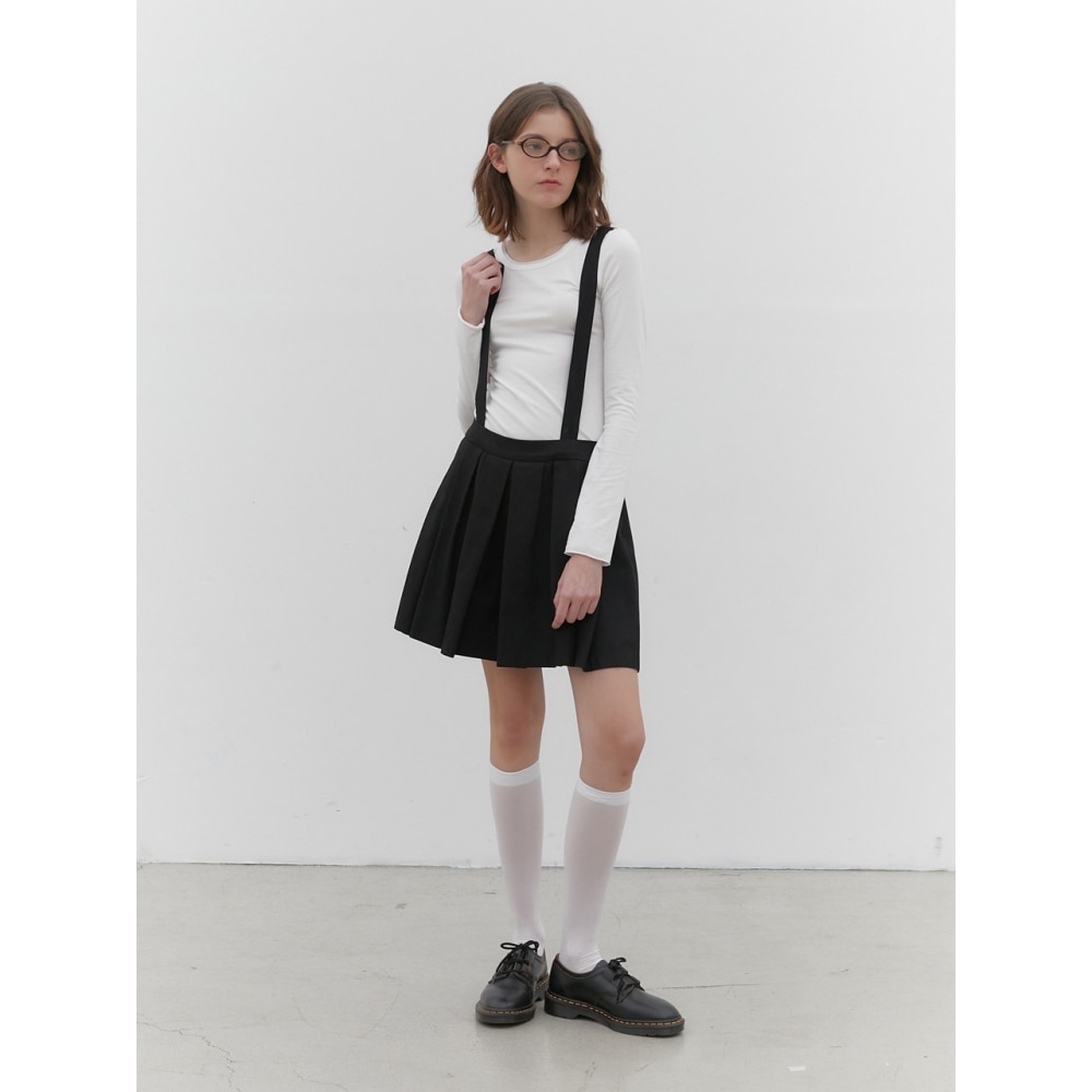 ヘザーメントケイトサスペンダースカート (ブラック)
