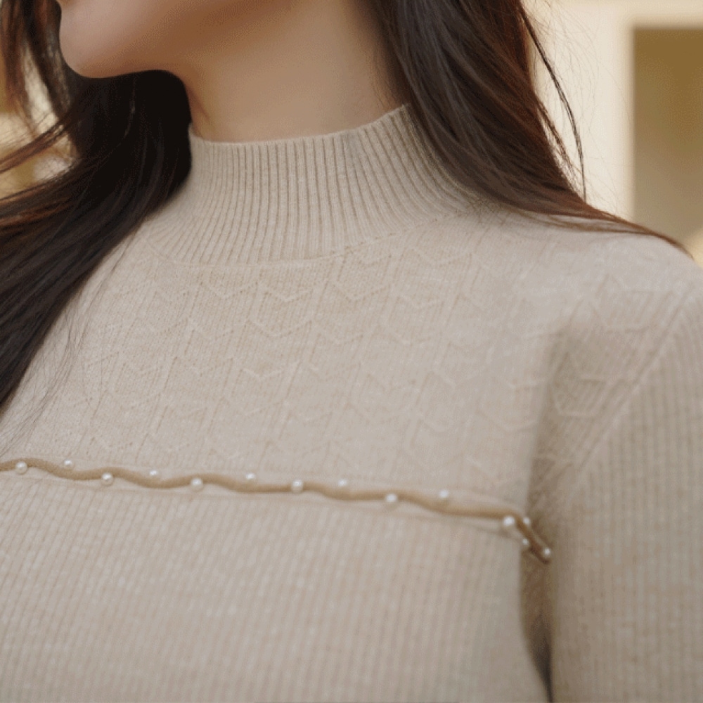 Click & Funny Neve Pearl ビスコースニット