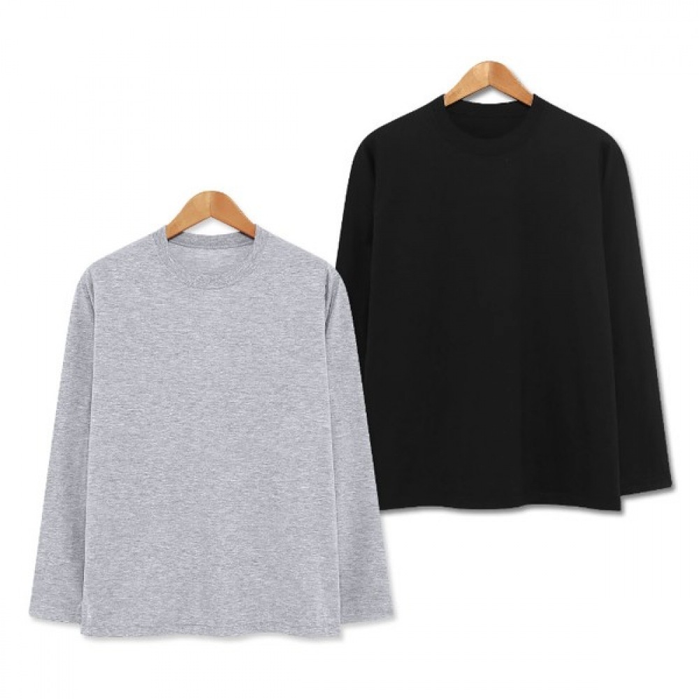 (トップボーイ) 1+1 スタンダードプレーンラウンドロングスリーブTシャツ (ATBS_934)