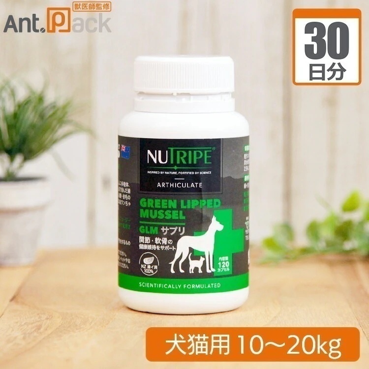 （分包サプリ）ニュートライプ GLMサプリ 犬猫用 体重10kgから20kg 1日2カプセル30日分