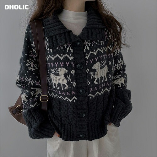 ハイネックノルディックカーディガン