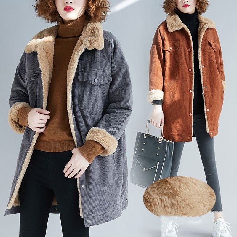 Hot!アウタームートンジャケット レディース コーデュロイ ボアジャケット コート ボアコート 裏