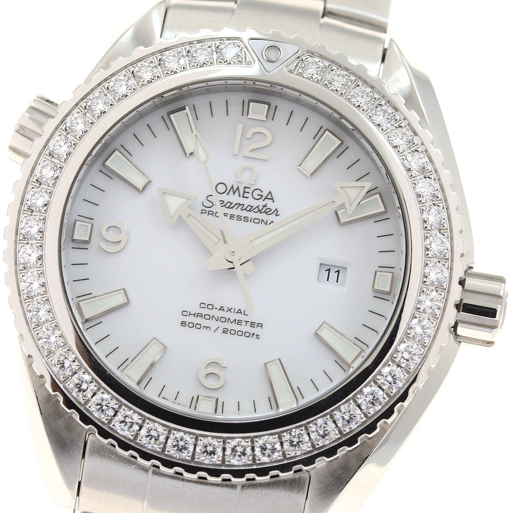 オメガ OMEGA 232.15.38.20.04.001 シーマスター プラネットオーシャン コーアクシャル ダイヤベゼル 自動巻き ボーイズ 美品 _930692【中古】