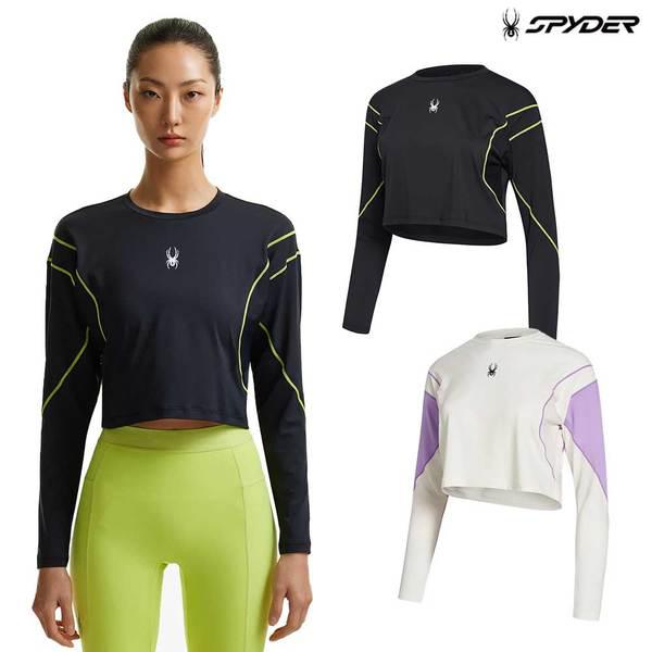 [] 女性トレーニングクロップ長袖 SPHPCNRL251W