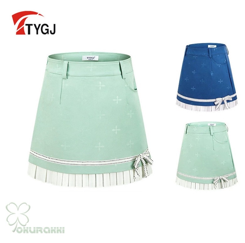 ゴルフウェア レディース ゴルフ スカート インナーパンツ付スカート ミニスカート 丈短め ショート丈 ペチパンツ付属 かわいい おしゃれ 新作2412gfskirt14