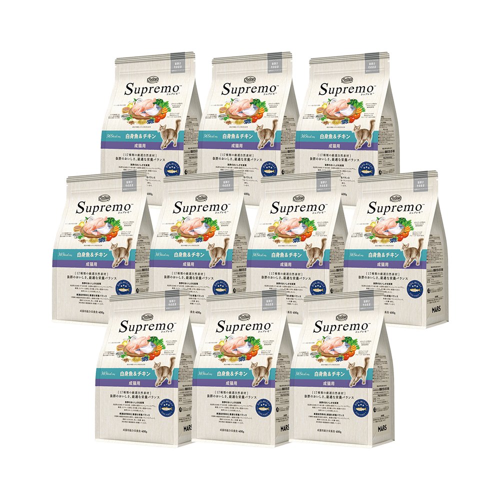 ニュートロ　猫　成猫用　白身魚＆チキン　４００ｇX１０袋　キャットフード　お一人様１点限り　ＣＲＣ35―12―32―24―00