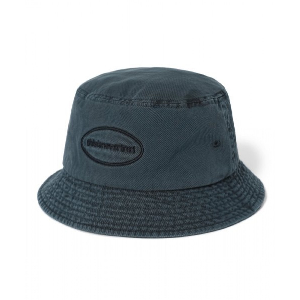 This IS NEVER THAT オーバーダイド E/T ロゴバケットハットダスティブルー