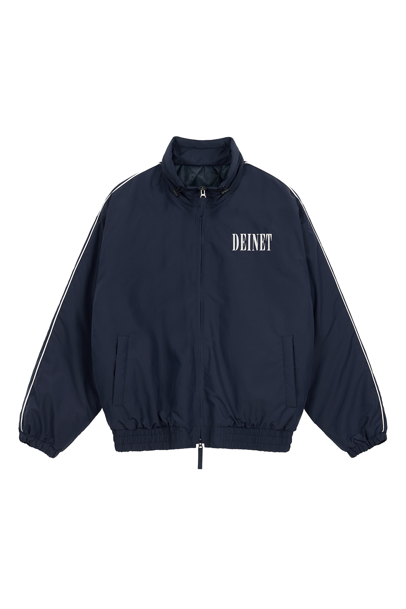 【DEINET】 DEINET LOGO PUFFER JACKET : NAVY
