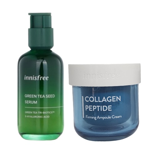 コラーゲンペプチド弾力アンプルクリーム 50mL+グリーンティーシードセラム 80mL