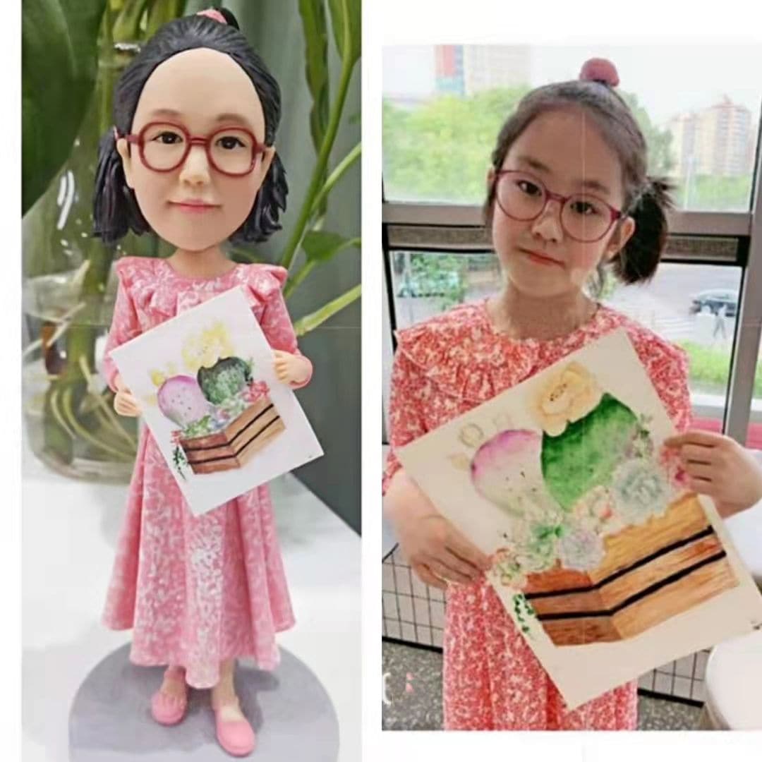 【オーダーメイド】3D肖像画 似顔絵 写真 人形 フィギュア 誕生日 ベビー 赤ちゃん キッズ 子供 幼児 出産祝い