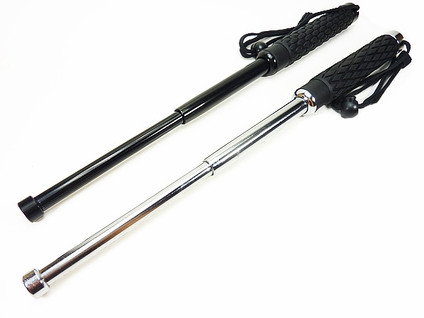 4140合金 警棒 ブラック/シルバー 21インチ 21-53cm ホワイトウルフ 強度1500kg以上 WW-SP 護身 用品 グッズ セキュリティ 防犯 バトン 女性 防衛 警防 特殊