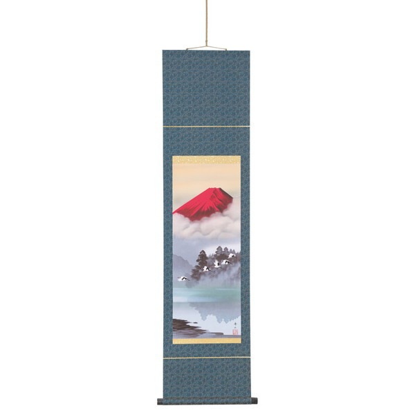 鈴村秀山 掛軸(尺幅) 「赤富士飛翔」 112879