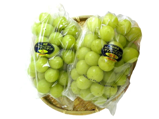 岡山産 =シャインマスカット 晴王= 2房 約1kg 予約 7月下旬以降