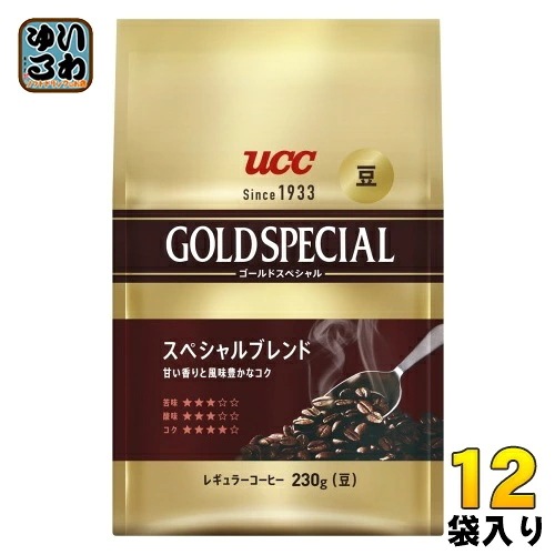 UCC ゴールドスペシャル 炒り豆 スぺシャルブレンド 豆 230g 12袋 (6袋入×2 まとめ買い) コーヒー豆 珈琲 レギュラーコーヒー