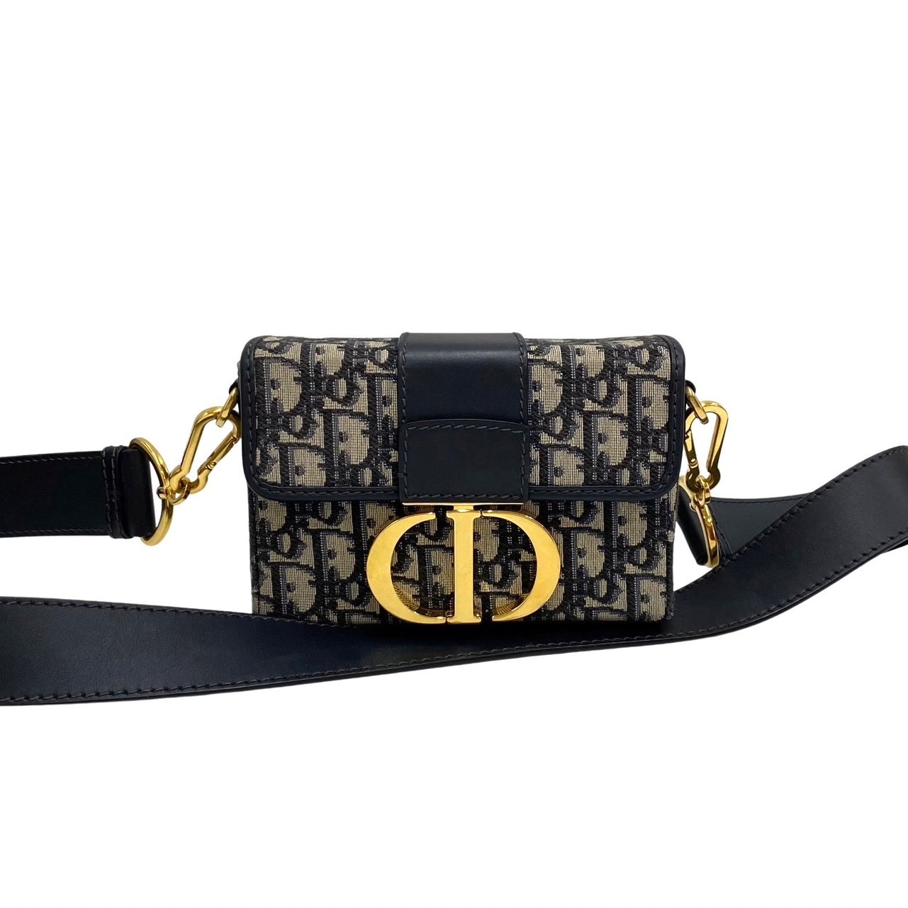 30 モンテーニュ トロッターショルダーバッグ レザー キャンバス ネイビー 23229