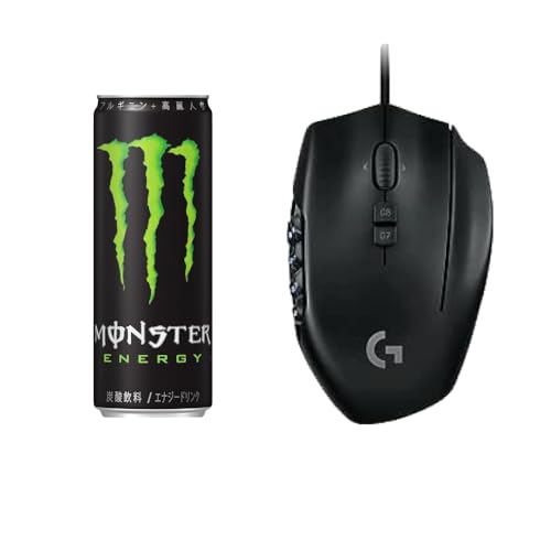【Amazon.co.jp 限定】 Logicool G ロジクール G USB ゲーミングマウス ブラック 有線 G600t + アサヒ飲料 モンスターエナジー 355ml×12本 [エナジードリン