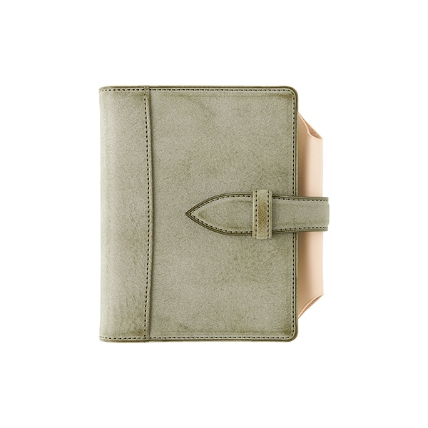 N/PEARCE エヌピアス ミニ6サイズ 20mm【グリーン】本革製 システム手帳 12581950