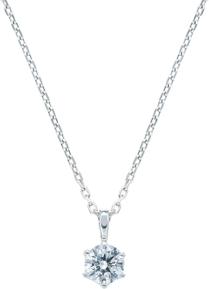 Perfect Jewelry 0.3ct ラボグロウンダイヤモンド ネックレス 一粒 レディース IGI認証付き ソリテア ペンダント ギフトボックス付き(クリア, フリーサイズ)