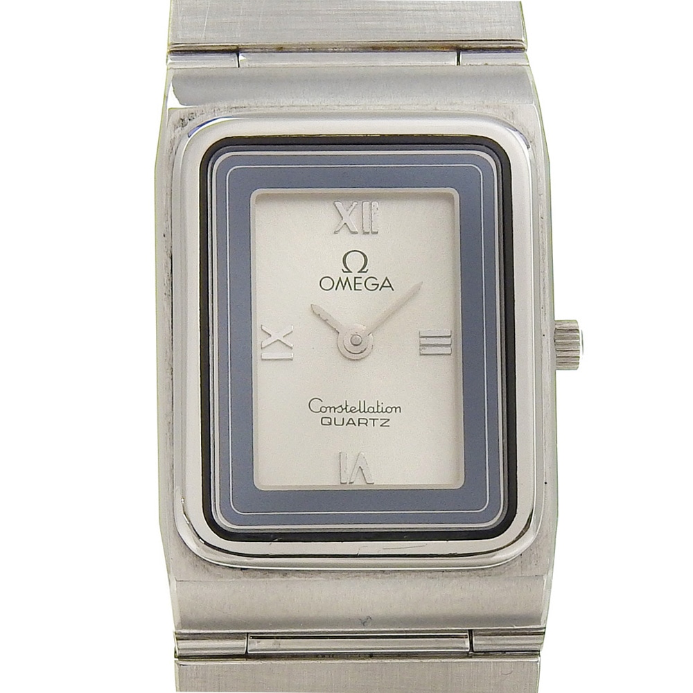 コンステレーション 腕時計 ステンレススチール クオーツ アナログ表示 レディース シルバー文字盤 中古品