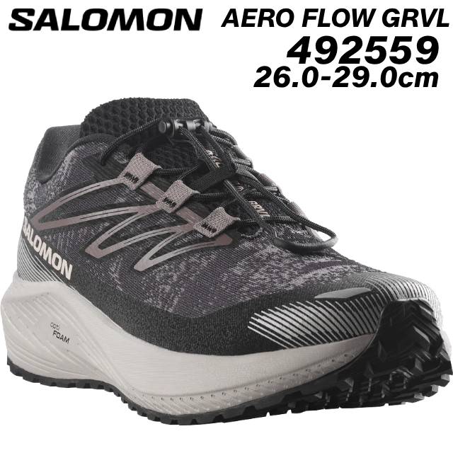 サロモン L49255900 AERO FLOW GRVL 男性用グラベルランニングシューズ メンズ 靴