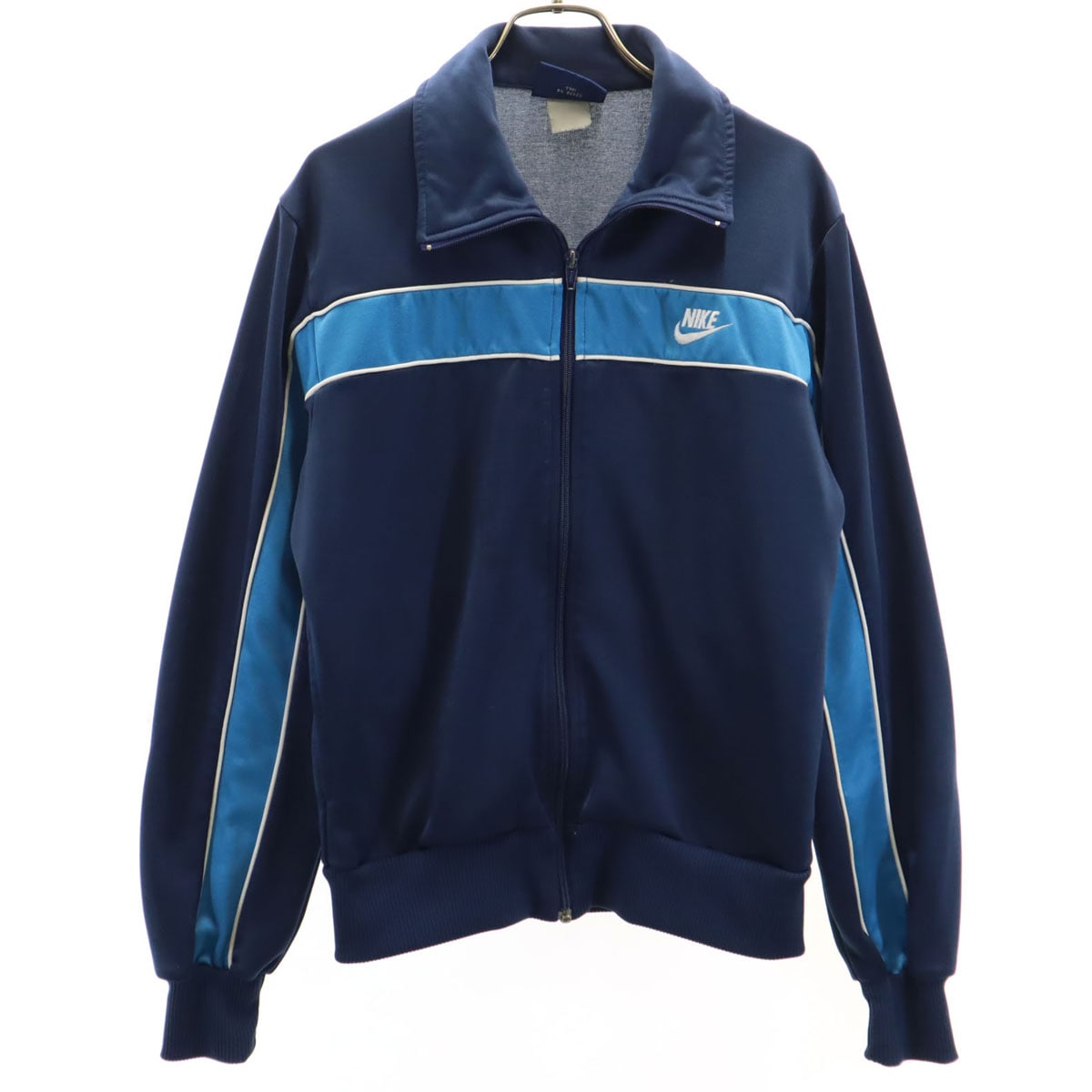 80s 紺タグ ヴィンテージ トラックジャケット S ネイビー ジャージ メンズ 古着