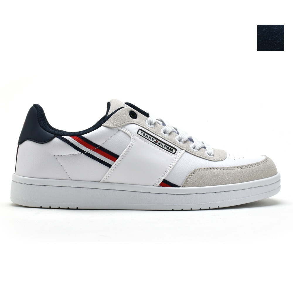 トミーヒルフィガー スニーカー メンズ シューズ ローカット ホワイト ダークブルー TOMMY HILFIGER LARITZO【送料無料】[tommyhilfiger-laritzo]