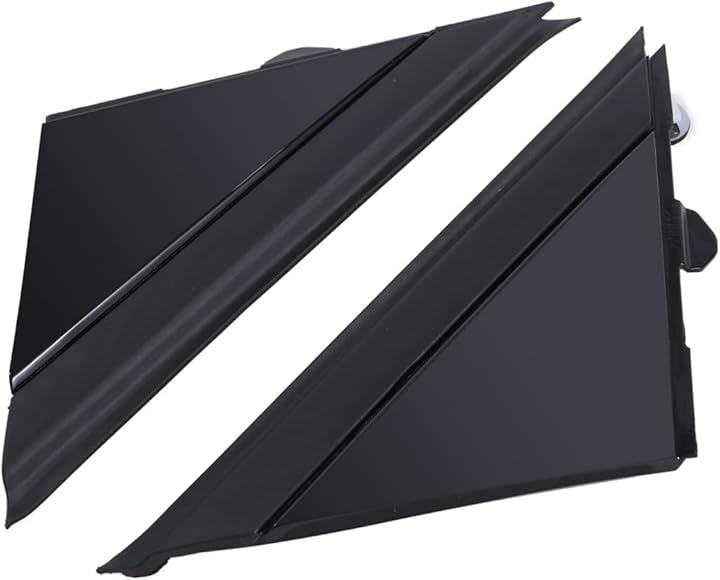 FIAT フィアット 500 500C 312型 チンクエチェント Aピラー コーナー プレート 三角 左右セット ドア ミラー フラッグ カバー 汎用 社外品(艶あり)