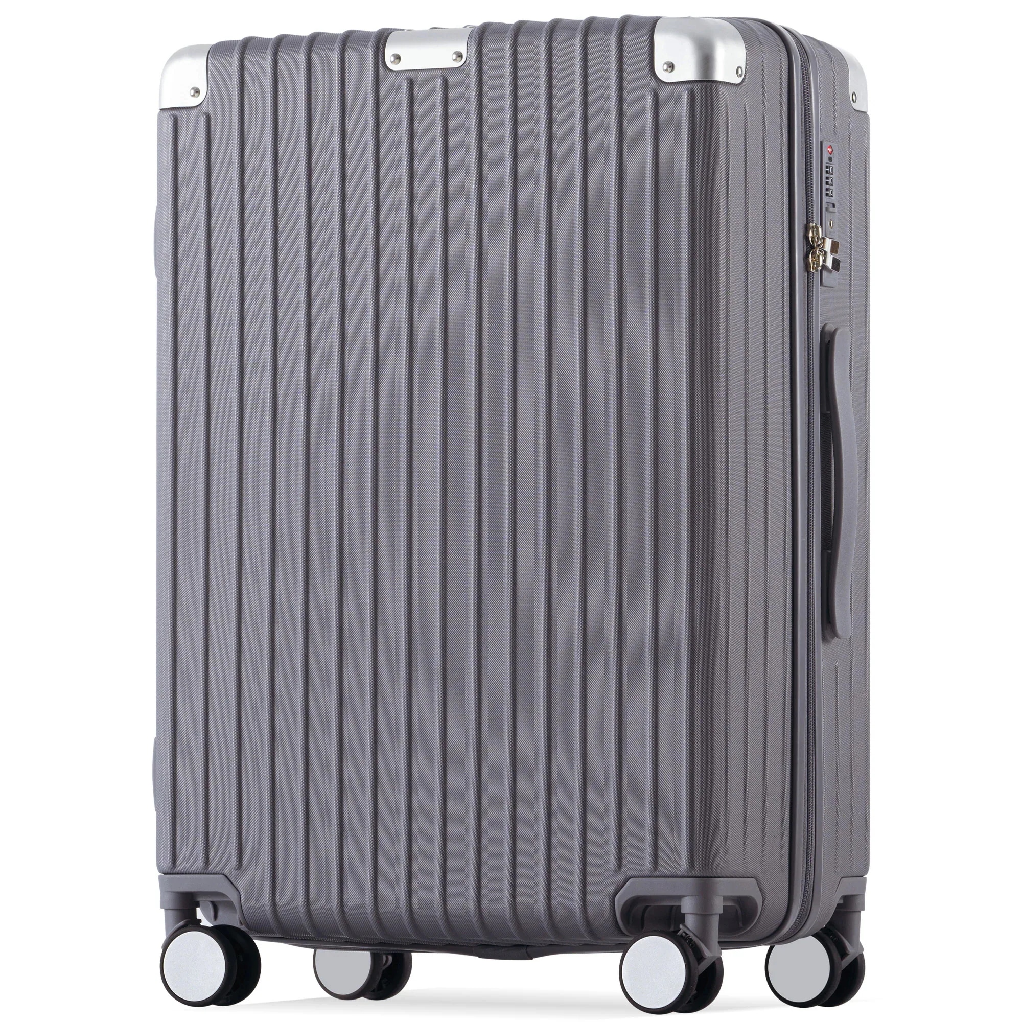 【最短即日出荷】スーツケース Mサイズ キャリーケース キャリーバッグ Mサイズ ストッパー付き アルミコーナーパッド 3日~7日 大容量超軽量 軽い おしゃれ かわいいダブルキャスター 中型 sui