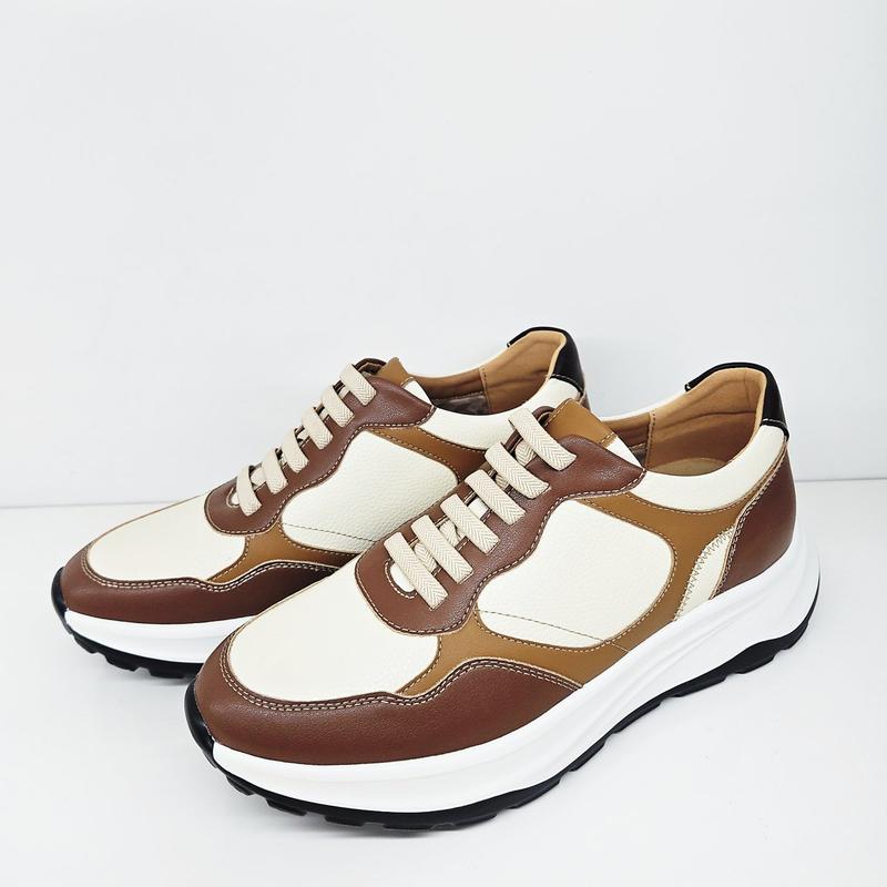 天然牛革カジュアルバンディングスニーカー LCMS88U613-35_KG