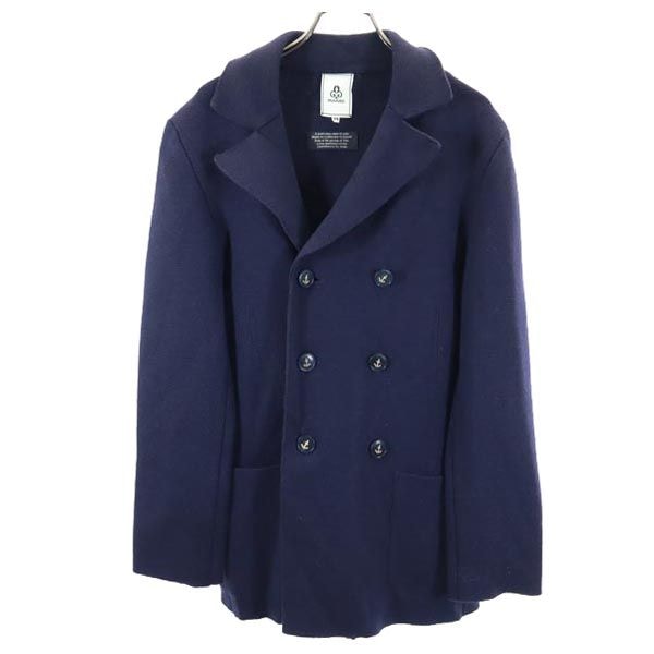 日本製 ウール ニットジャケット 38 ネイビー メンズ