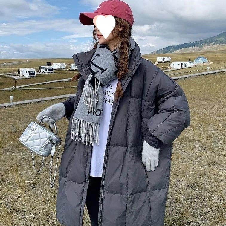 大サイズ ダウン ジャケット 300斤 ミドルロング 学生