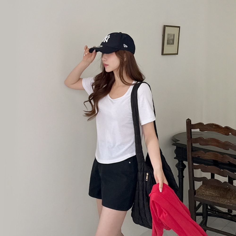 [JSTYLEによるイーブレット] 1+1イーブレット収益ラウンドベーシックTシャツJスタイル