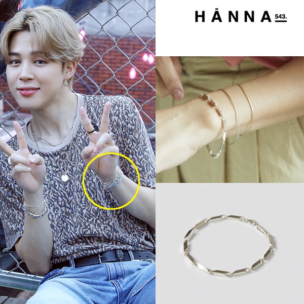 防弾少年団 [hanna543] B545S ハンナ543 人気 BTS jimin 着用 Silver Bracelet シルバーブレスレット ジミン 韓国 アクセサリー