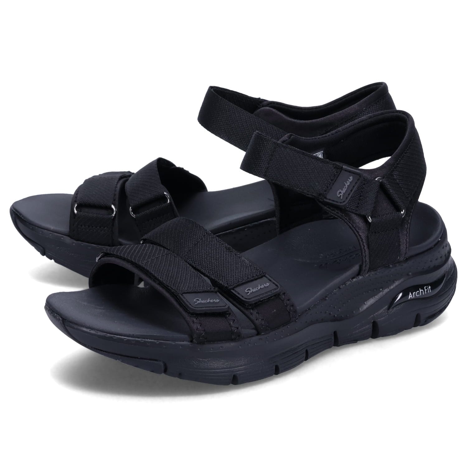 ストラップサンダル アーチフィット レディース ブラック 黒 119305