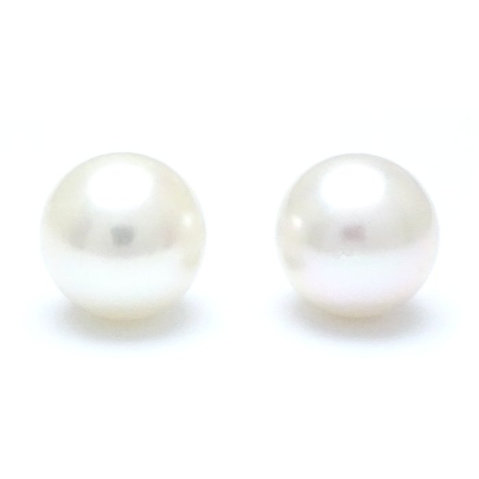 パール ピアス 真珠8.5ミリ K14WG ホワイトゴールド/28097【中古】