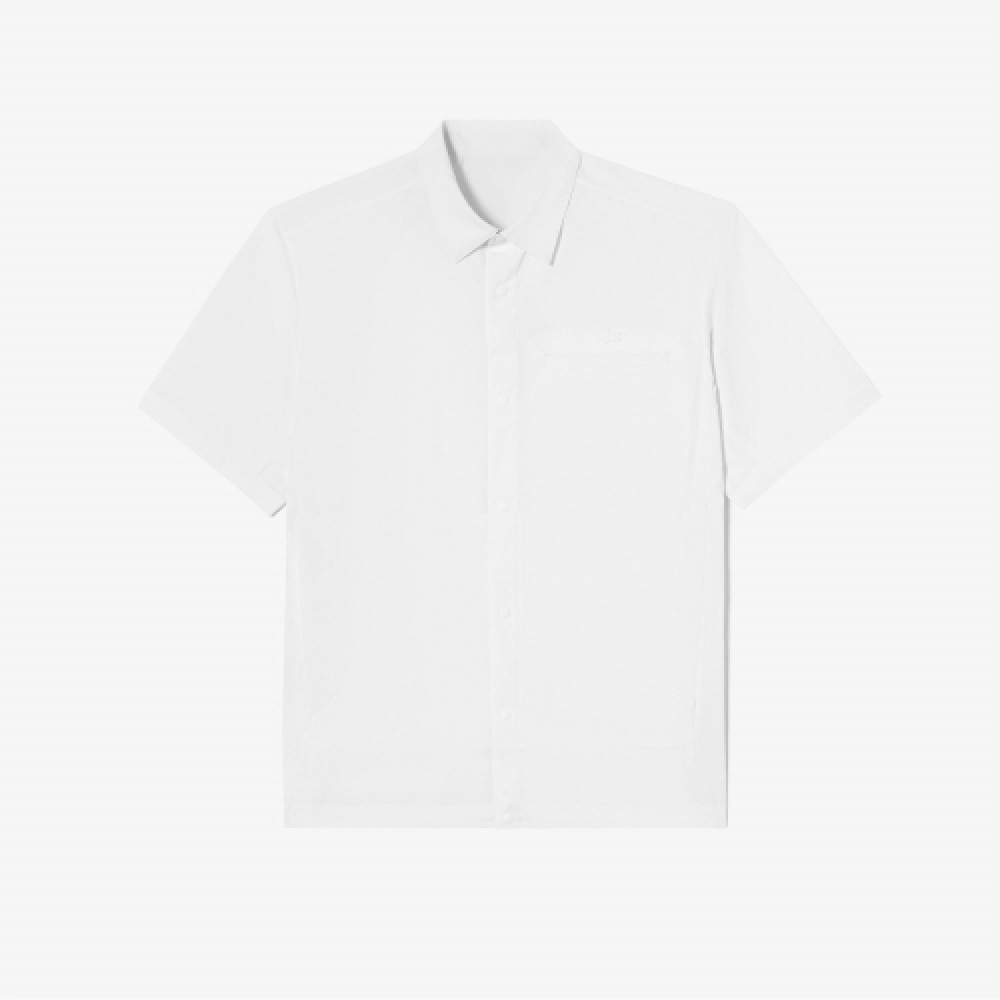 LACOSTE メンズアウターウェア半袖シャツ [ホワイト]