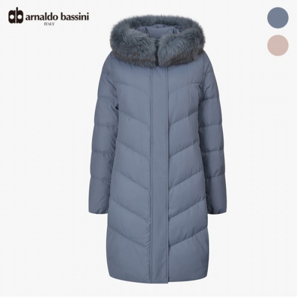 (Analdobasini) (Analdobasini) ダイアゴナルキルトフォックスファーハーフダックダウンジャンパー (AU12PD04M)