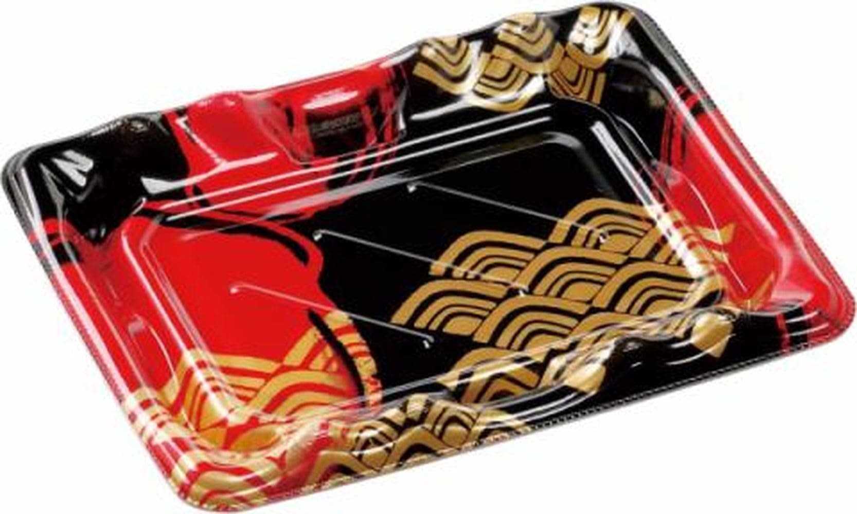 【ケース販売】 エフピコ(Fpco) 大波皿2-3 まる波赤 900枚入 8EC4