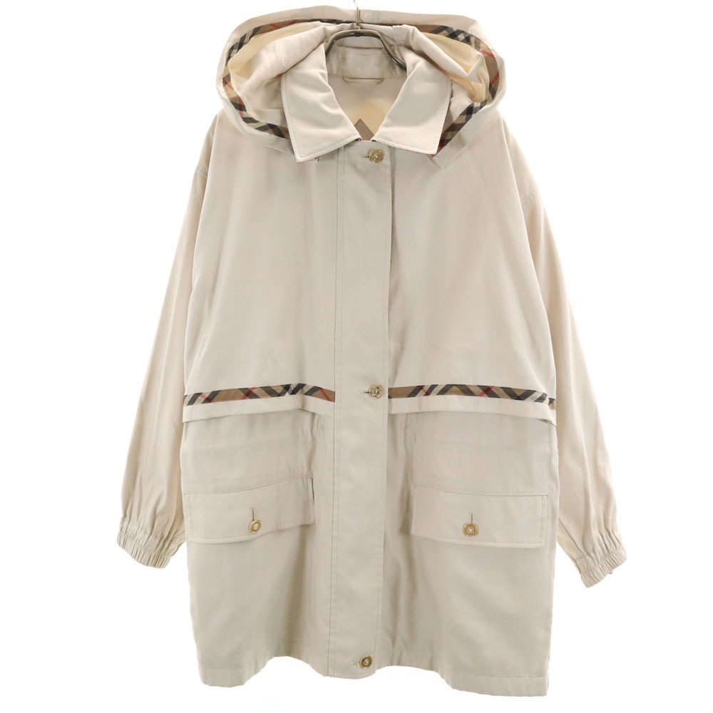 バーバリーズ 90s 三陽商会 日本製 オールド フーデッド コート M ベージュ Burberrys レディース 古着
