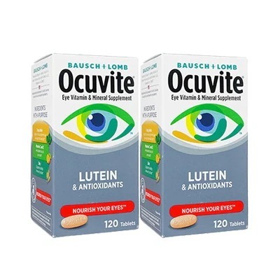 Ocuvite オキュバイト　ルテイン＆アンチオキシダント 120錠 2箱セット 　Lutein＆Antioxidants 海外直送：日時指定不可　国際郵便書留発送 6,406円