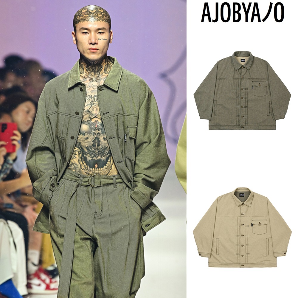 【AJO AJOBYAJO】 Batwing Two-Tone Twill Jacket