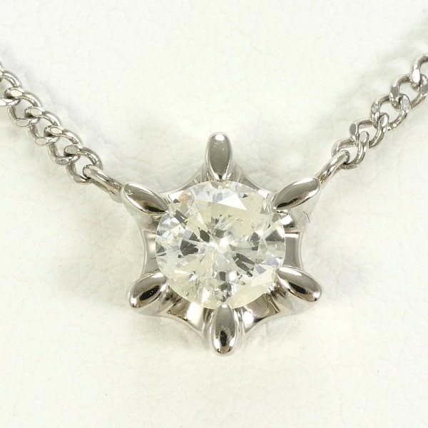 PT900 プラチナ PT850 ネックレス ダイヤ 0.46 鑑定書 ジュエリー 中古