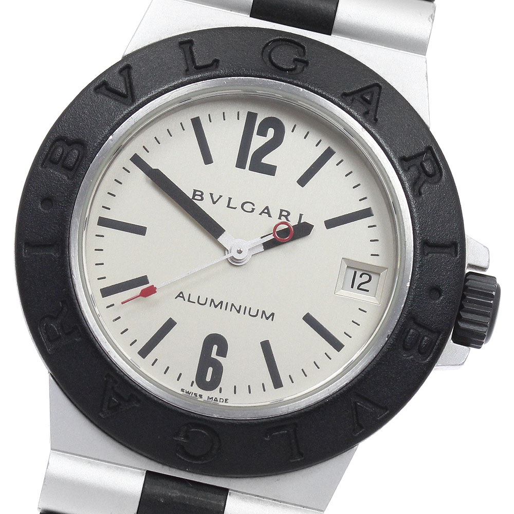 ブルガリ BVLGARI AL32A アルミニウム デイト クォーツ ボーイズ 保証書付き_962289【中古】