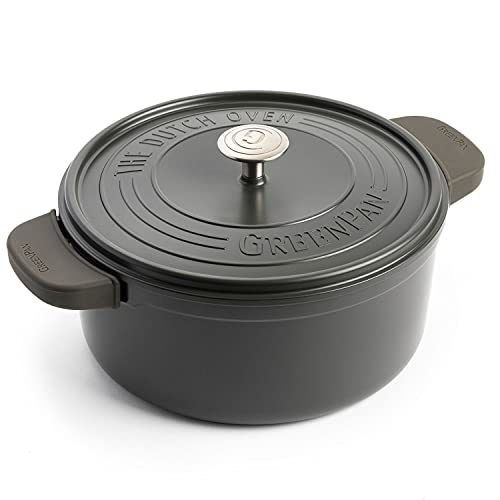 グリーンパン 両手鍋 ココット フェザーウェイト IH 対応 22cm 軽量 セラミック こびり付き