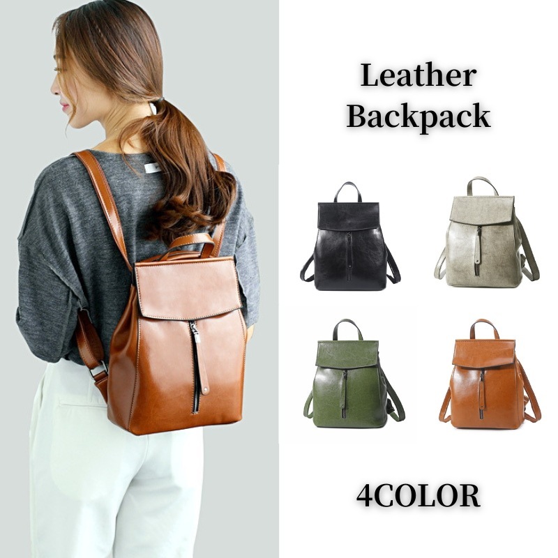 リュック レディース レザー 本革 革 リュックサック レディース おしゃれ 2way おしゃれ かわいい 軽量 全4色 小さめ 大人 通学 女性 女の子 ポケット プレゼント 5,314円