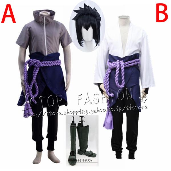 【品質良い 大好評中】コスプレ ナルト 疾風伝 うちはサスケ コスプレ衣装 男性 うちは サスケ コスプレ 衣装 忍者 コスチューム 和風 文化祭 (ウィッグ 道具別売り)