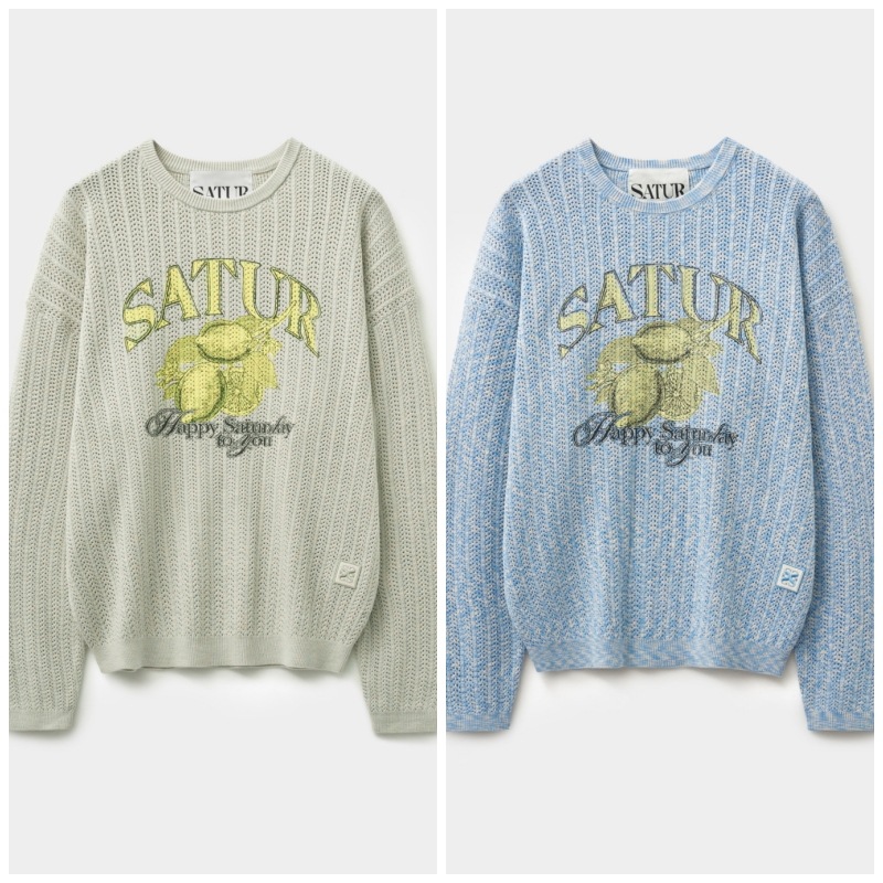 【SATUR】 IBIZA CITRON SUMMER GRAPHIC MESHED KNIT : 2COLORS 14,525円