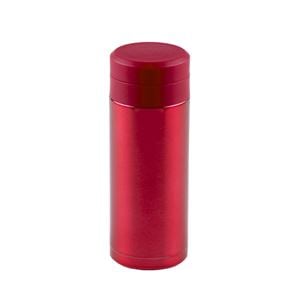 (30個セット) スリム 水筒/ステンレスボトル (200ml レッド) スクリュー栓 真空断熱構造 抗菌剤プラス オミット